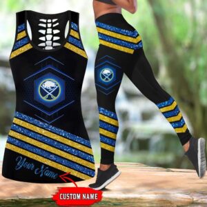 NHL Buffalo Sabres Hollow Tank Top And Leggings Set For Hockey Fans 1