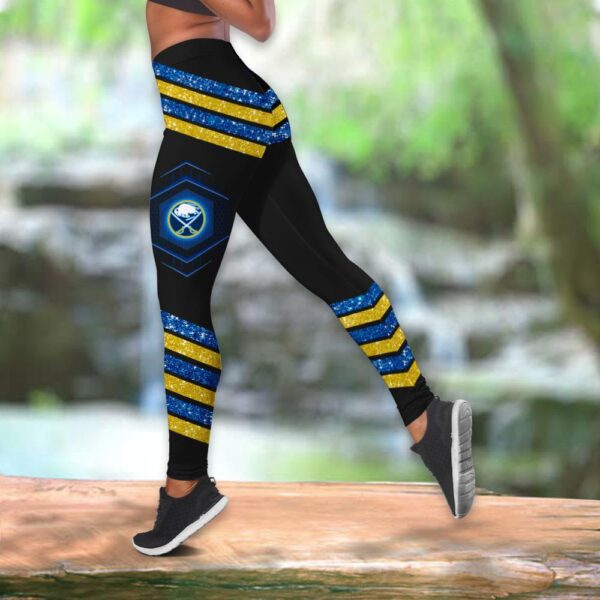 NHL Buffalo Sabres Hollow Tank Top And Leggings Set For Hockey Fans