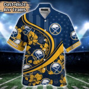 NHL Buffalo Sabres Summer Flower Hawaii Shirt Custom Football Shirts 2