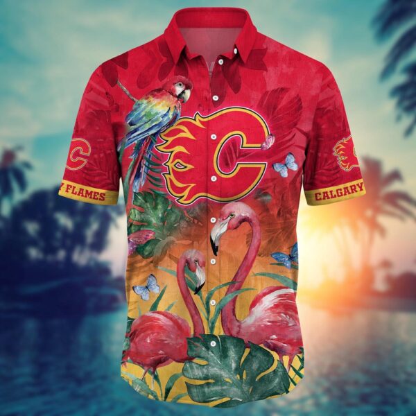 NHL Calgary Flames Flamigo Hawaii Shirt Summer Football Shirts