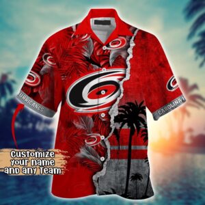NHL Carolina Hurricanes Palm Tree Hawaii Shirt Custom Summer Football Shirts 2
