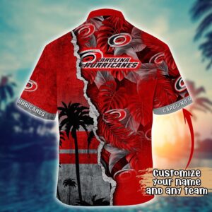 NHL Carolina Hurricanes Palm Tree Hawaii Shirt Custom Summer Football Shirts 3