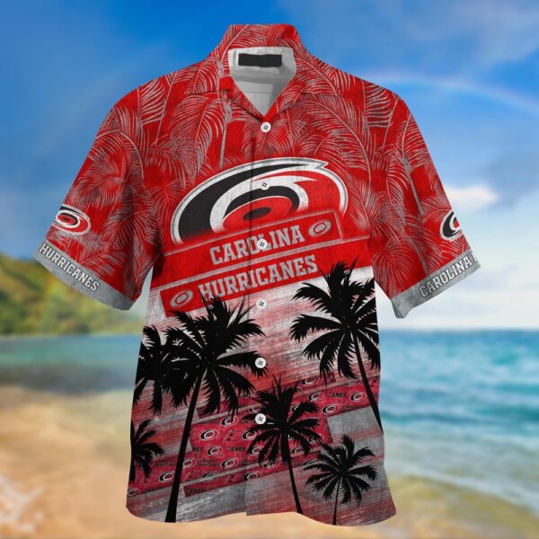NHL Carolina Hurricanes Palm Tree Pattern Hawaii Shirt Unisex Sport Hawaii Shirt