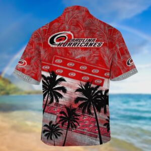 NHL Carolina Hurricanes Palm Tree Pattern Hawaii Shirt Unisex Sport Hawaii Shirt 3