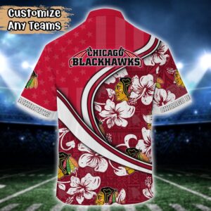 NHL Chicago Blackhawks Summer Flower Hawaii Shirt Custom Football Shirts 3