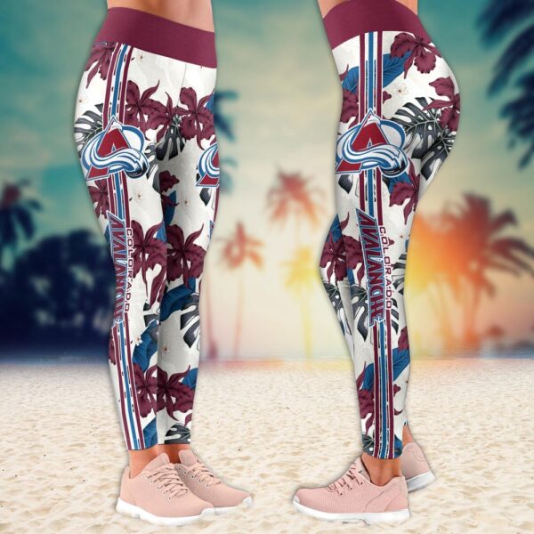 NHL Colorado Avalanche Flower Leggings For Women