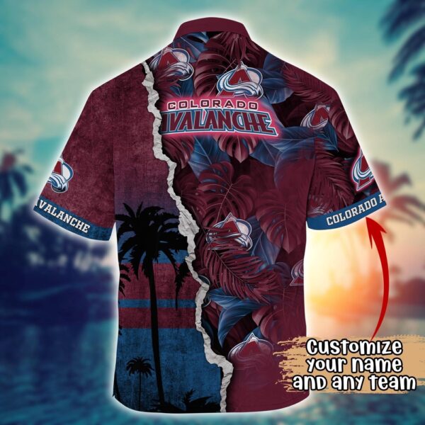 NHL Colorado Avalanche Palm Tree Hawaii Shirt Custom Summer Football Shirts