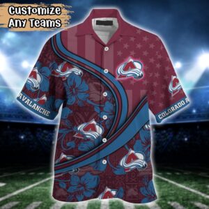 NHL Colorado Avalanche Summer Flower Hawaii Shirt Custom Football Shirts 2