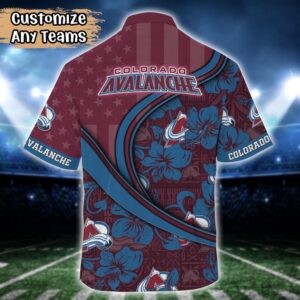 NHL Colorado Avalanche Summer Flower Hawaii Shirt Custom Football Shirts 3