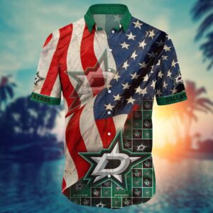 NHL Dallas Stars American Flag Hawaii Shirt Summer Football Shirts 2