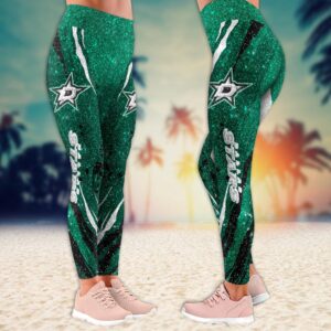 NHL Dallas Stars Flower Leggings Women Football Leggings For Women 2