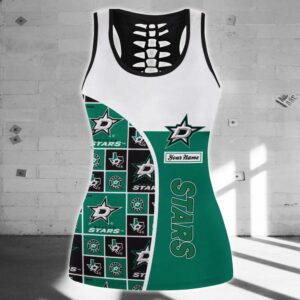 NHL Dallas Stars Hollow Tank Top And Leggings Set For Fans 2
