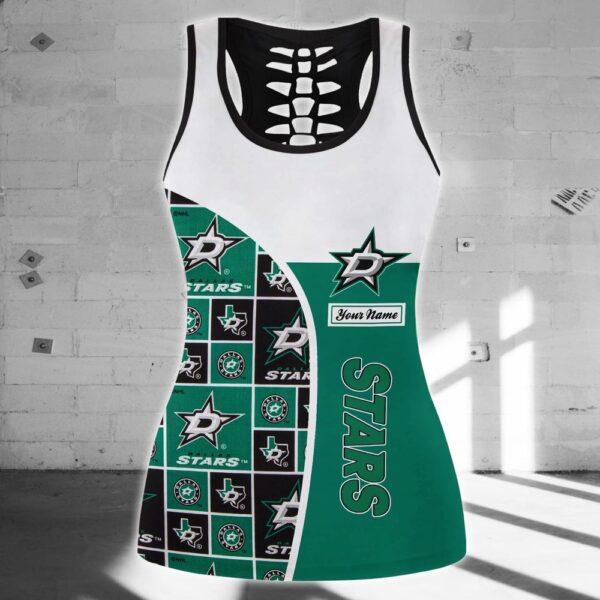 NHL Dallas Stars Hollow Tank Top And Leggings Set For Fans