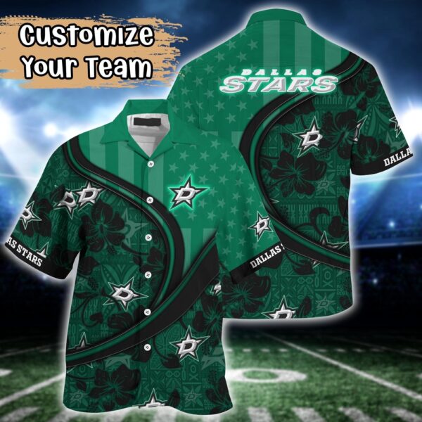 NHL Dallas Stars Summer Flower Hawaii Shirt Custom Football Shirts