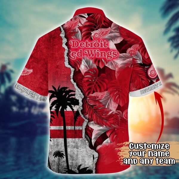 NHL Detroit Red Wings Palm Tree Hawaii Shirt Custom Summer Football Shirts