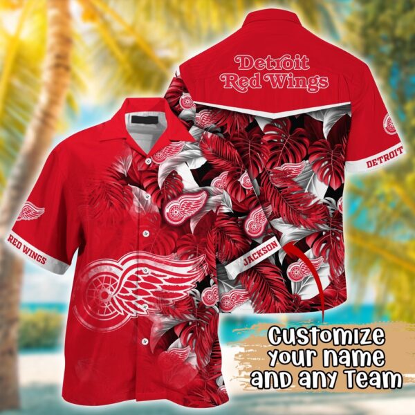 NHL Detroit Red Wings Summer Hawaii Shirt Custom Football Shirts