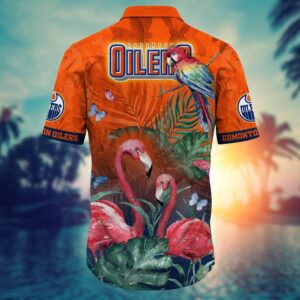 NHL Edmonton Oilers Flamigo Hawaii Shirt Summer Football Shirts 3