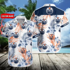 NHL Edmonton Oilers Hawaiian Shirt…