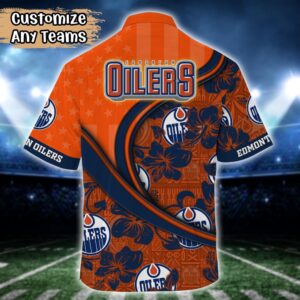 NHL Edmonton Oilers Summer Flower Hawaii Shirt Custom Football Shirts 3