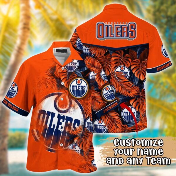NHL Edmonton Oilers Summer Hawaii Shirt Custom Football Shirts