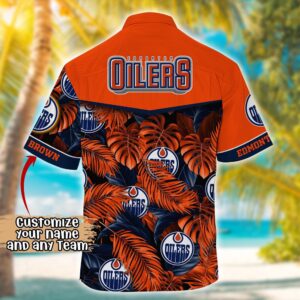 NHL Edmonton Oilers Summer Hawaii Shirt Custom Football Shirts 3