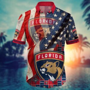 NHL Florida Panthers American Flag Hawaii Shirt Summer Football Shirts 2
