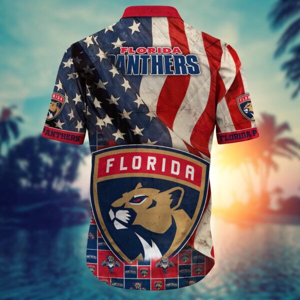 NHL Florida Panthers American Flag Hawaii Shirt Summer Football Shirts
