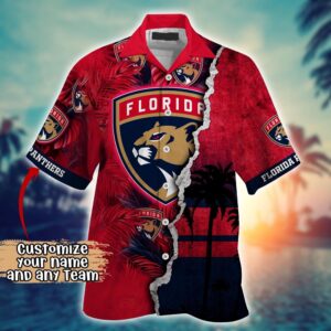 NHL Florida Panthers Palm Tree Hawaii Shirt Custom Summer Football Shirts 2