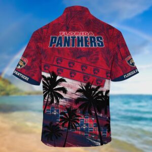 NHL Florida Panthers Palm Tree Pattern Hawaii Shirt Unisex Sport Hawaii Shirt 3