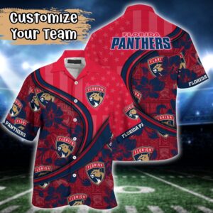 NHL Florida Panthers Summer Flower Hawaii Shirt Custom Football Shirts 1
