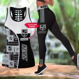 NHL Los Angeles Kings Hollow Tank Top And Leggings Set For Fans 1