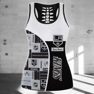 NHL Los Angeles Kings Hollow Tank Top And Leggings Set For Fans 2