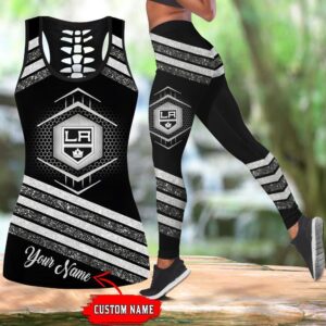 NHL Los Angeles Kings Hollow Tank Top And Leggings Set For Hockey Fans 1