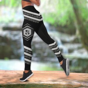 NHL Los Angeles Kings Hollow Tank Top And Leggings Set For Hockey Fans 2