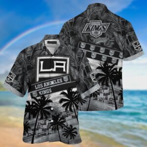 NHL Los Angeles Kings Palm Tree Pattern Hawaii Shirt Unisex Sport Hawaii Shirt 1