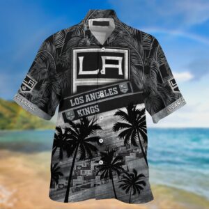 NHL Los Angeles Kings Palm Tree Pattern Hawaii Shirt Unisex Sport Hawaii Shirt 2