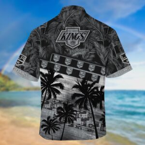 NHL Los Angeles Kings Palm Tree Pattern Hawaii Shirt Unisex Sport Hawaii Shirt 3