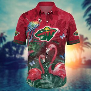 NHL Minnesota Wild Flamigo Hawaii Shirt Summer Football Shirts 2