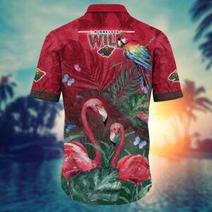 NHL Minnesota Wild Flamigo Hawaii Shirt Summer Football Shirts 3