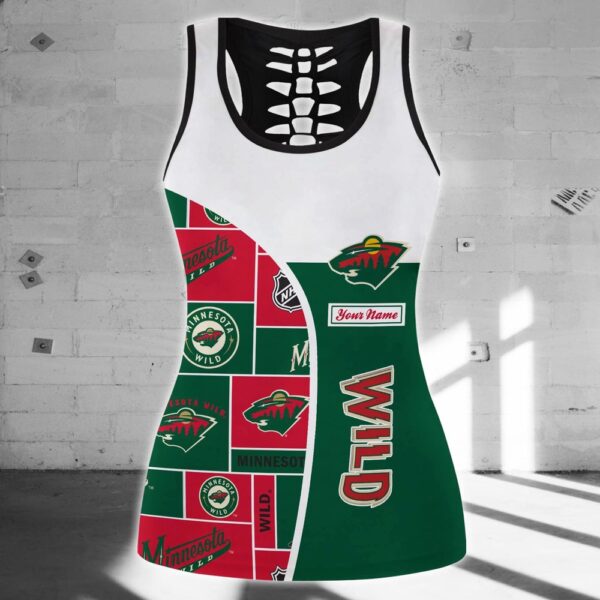NHL Minnesota Wild Hollow Tank Top And Leggings Set For Fans
