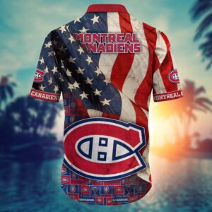 NHL Montreal Canadiens American Flag Hawaii Shirt Summer Football Shirts 3