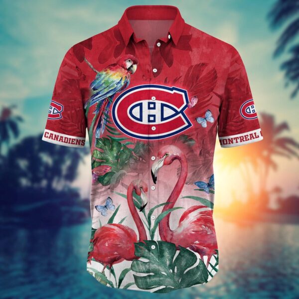 NHL Montreal Canadiens Flamigo Hawaii Shirt Summer Football Shirts