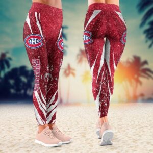 NHL Montreal Canadiens Flower Leggings…