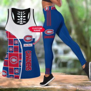 NHL Montreal Canadiens Hollow Tank Top And Leggings Set For Fans 1