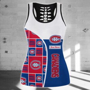 NHL Montreal Canadiens Hollow Tank Top And Leggings Set For Fans 2
