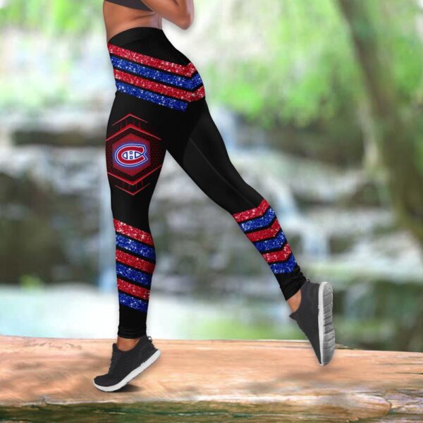 NHL Montreal Canadiens Hollow Tank Top And Leggings Set For Hockey Fans