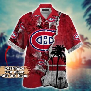 NHL Montreal Canadiens Palm Tree Hawaii Shirt Custom Summer Football Shirts 2