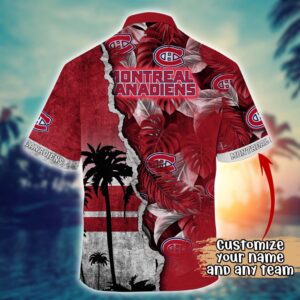 NHL Montreal Canadiens Palm Tree Hawaii Shirt Custom Summer Football Shirts 3
