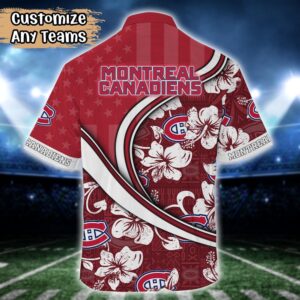 NHL Montreal Canadiens Summer Flower Hawaii Shirt Custom Football Shirts 3