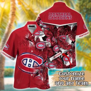 NHL Montreal Canadiens Summer Hawaii Shirt Custom Football Shirts 1